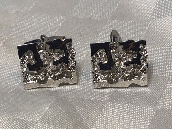 Louis Vuitton Monogram Cufflinks Silver Metal