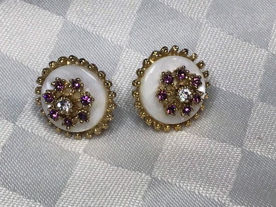Boucles D'oreilles Vintage Métal Doré - Style Années 1960 - Bijou Fantaisie Ancien