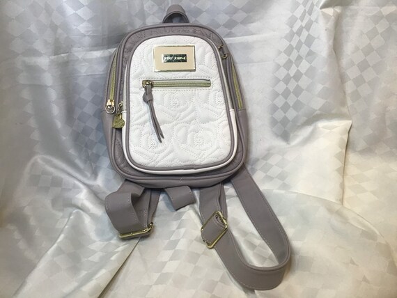 By Betsy Johnson. Very Pretty Little White and Grey Backpack  display picture 1