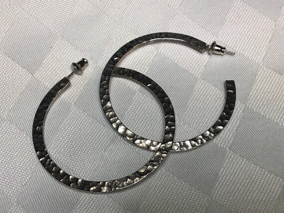 Boucles D'oreilles Anneaux Et Chaînes - Métal Argenté Sans Nickel - Neuf Avec étiquettes