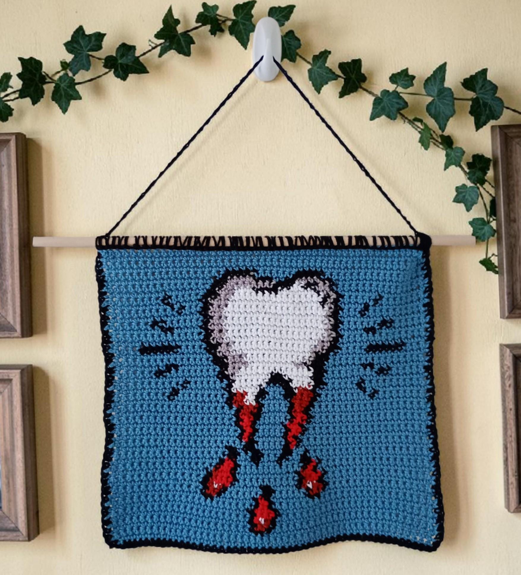 30 Tapestry Crochet Patterns: Our Favorite Wall Art, Bags, and Gifts 30 Tooth Extraction Tapestry Crochet Pattern