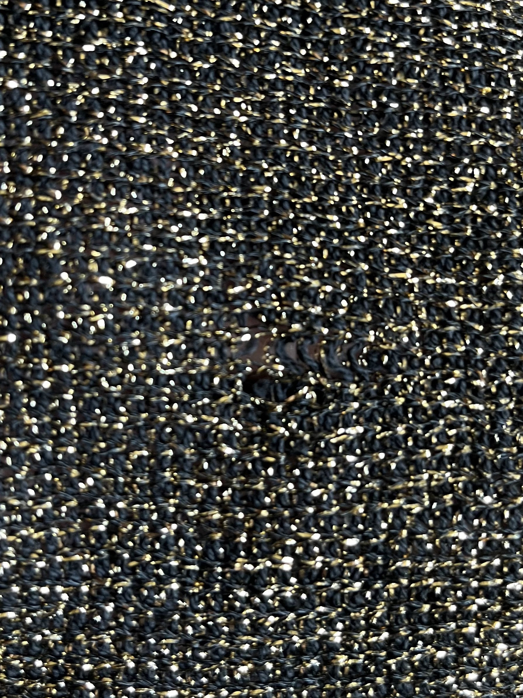 Vintage 80s Pierre Cardin Black Gold Metallic Glitter Sweater 