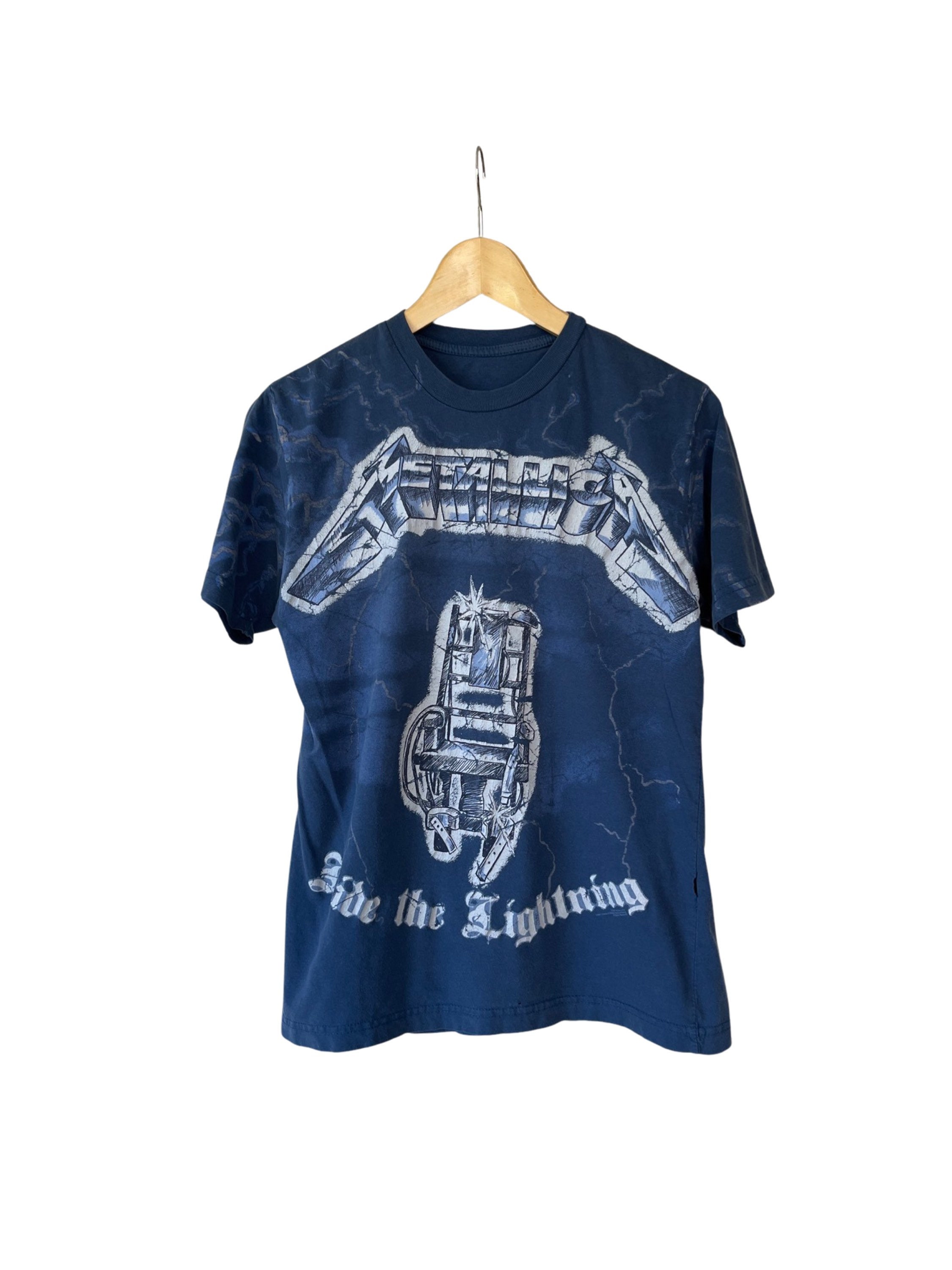 Metallica Ride the Lightning Jumbo Print T-shirt Official Adult Mens Black  New S