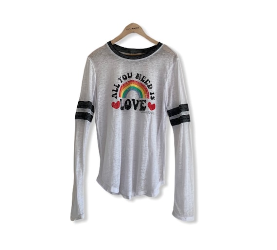 Vintage All you need is Love Long Slv Tee Shirt - image 1