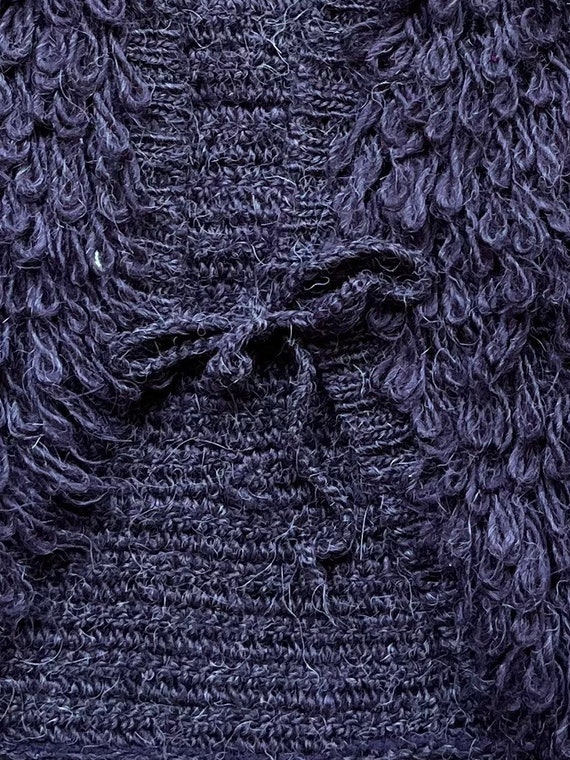 Shaggy Boho Knit Purple Vest. Size Small. - image 6