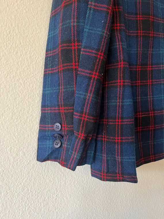 Vintage Pendleton Plaid Wool 2 Pocket Blazer / Cl… - image 8