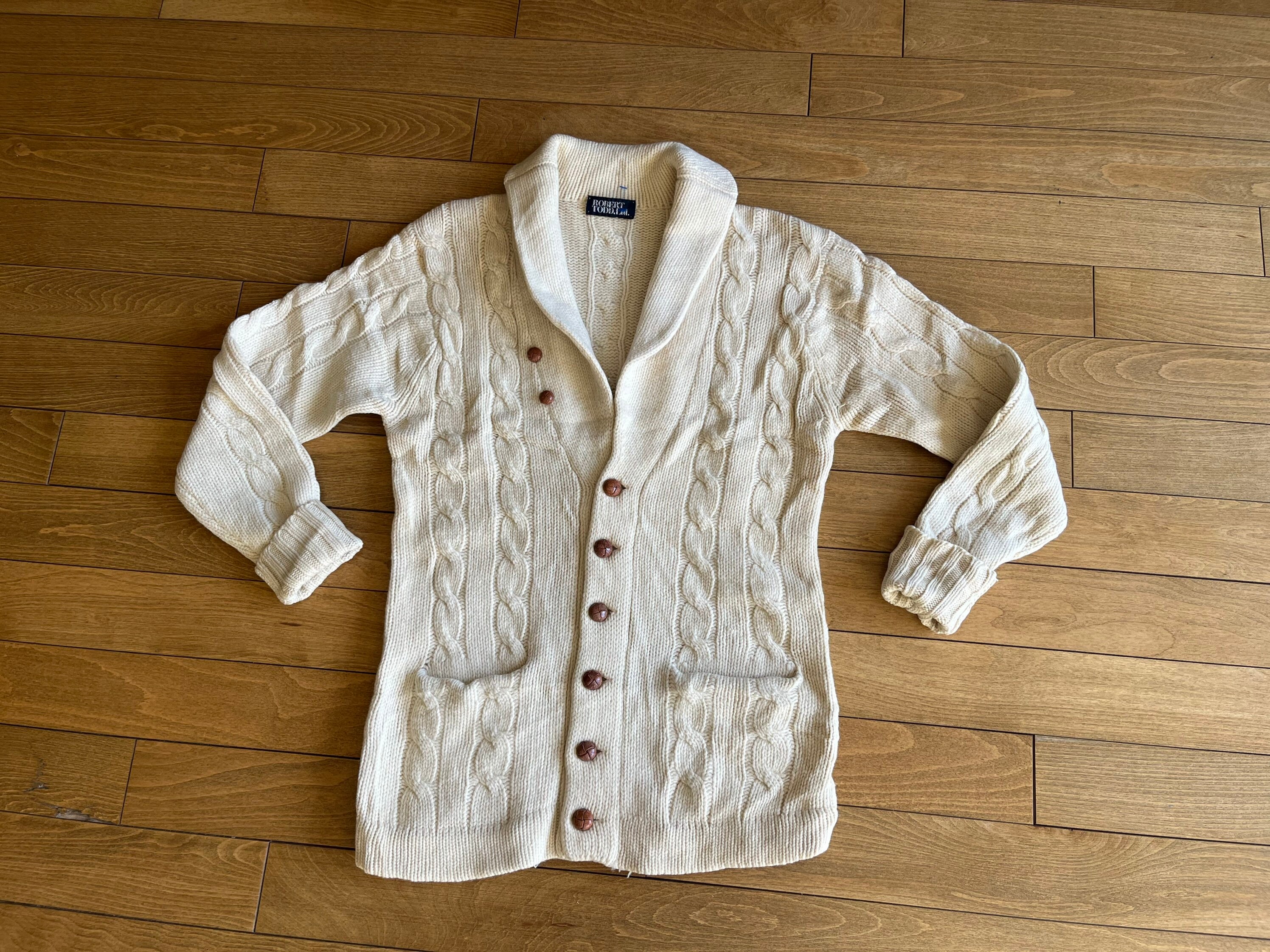 Châle Pull Ancien En Laine Et Acrylique Blanc - Vintage - Pour Modèle Ou Collection