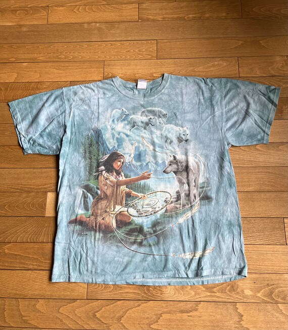 2001 Vintage The Mountain Graphic Art Blue T-Shir… - image 7