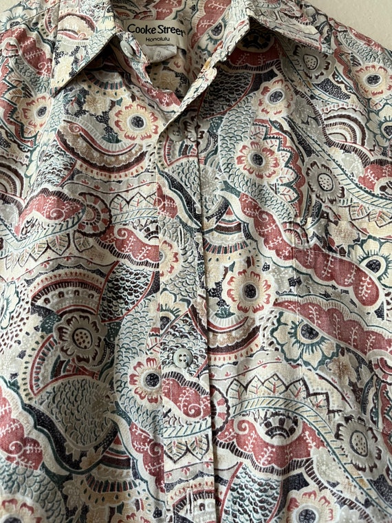 Cooke Street Vintage Exotic Reverse Print Mens Sh… - image 3