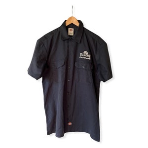Dickies Black Button Down Shirt Rubens Distilling Brewing. Size Medium