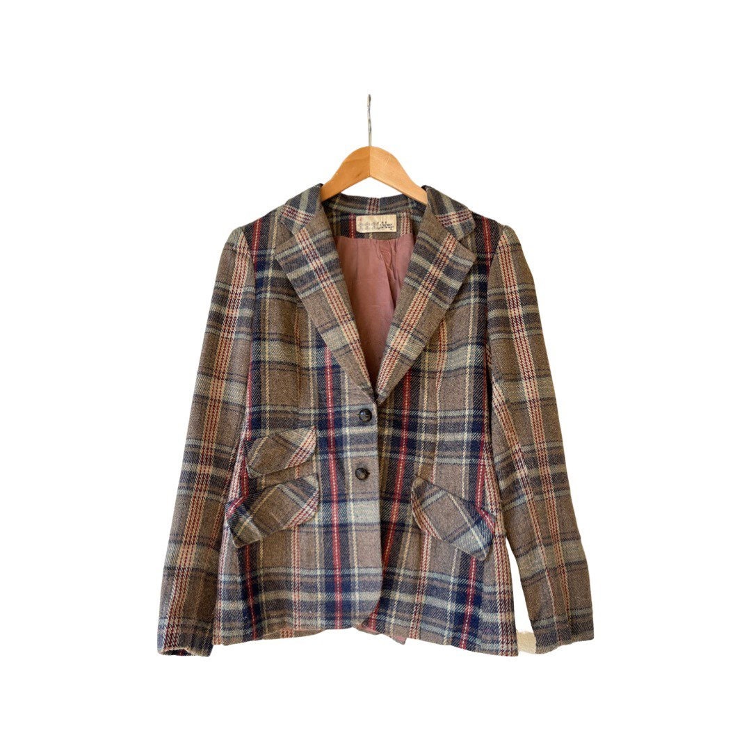 Ladies store plaid blazer