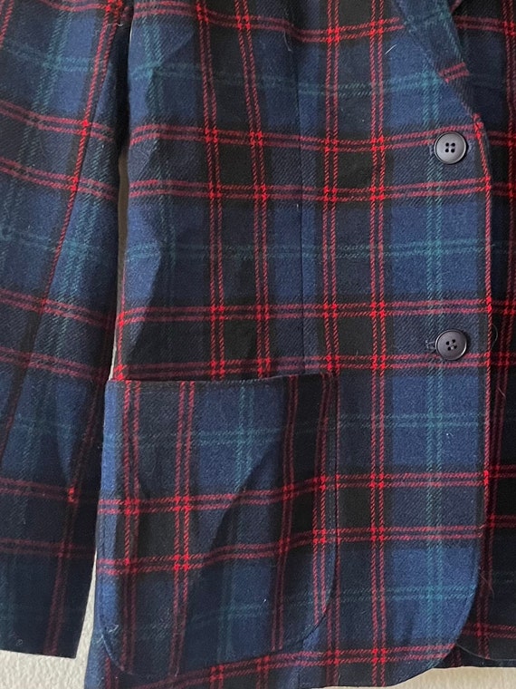 Vintage Pendleton Plaid Wool 2 Pocket Blazer / Cl… - image 9