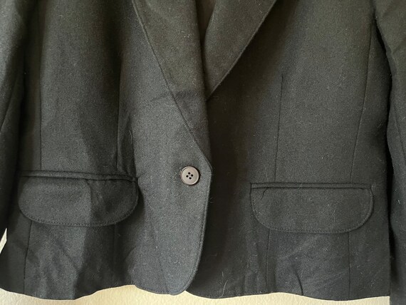 Pendleton Black Virgin Wool One Button Blazer Vin… - image 6