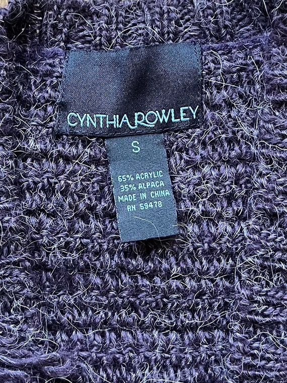 Shaggy Boho Knit Purple Vest. Size Small. - image 8