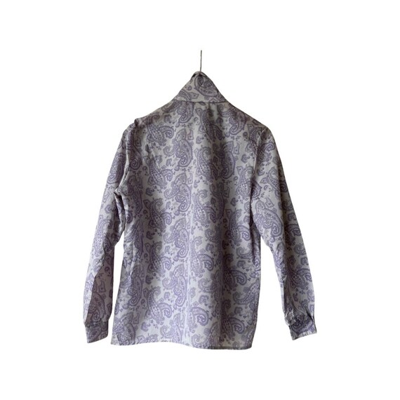 Vintage Paisley Lavender Tie Neck Blouse. Made in… - image 2