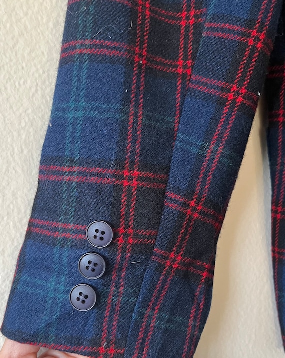 Vintage Pendleton Plaid Wool 2 Pocket Blazer / Cl… - image 7