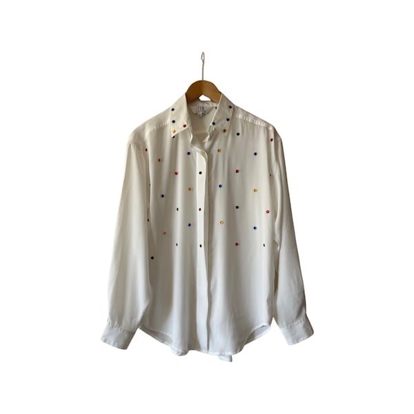 Rhinestone Pinstripe Button Down Blouse main image 1