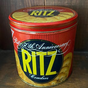 Boîte vintage Ritz Cracker 50e anniversaire