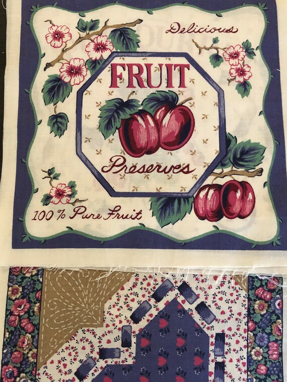 Vintage Quilt Squares Prestamped Best Flour Fruit Etsy