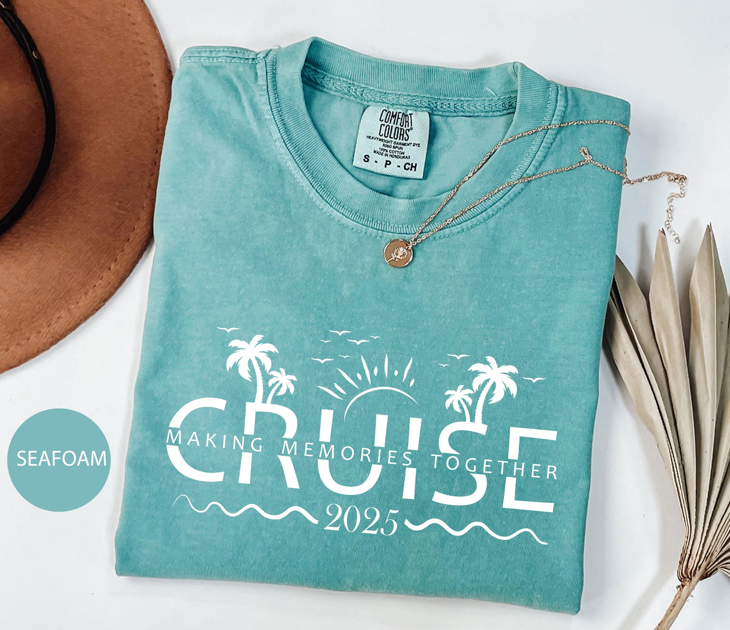 Comfort Colors Cruise Shirts 2025 – Family Vacation Tee, Matching Cruise Shirts, Group Trip Outfit, Beach Getaway T-Shirts, Nautical Apparel