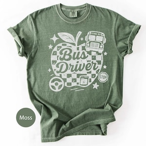 Bus Driver Shirt, Back to School Bus Driver Gift, First Day of School Tee, Unisex School Staff Shirt, Cute Bus Driver TShirt, School Bus Tee
