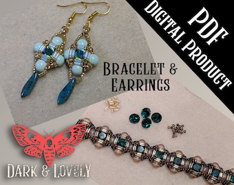 Charm Windsor - Tutoriels COMBO de boucles d'oreilles et de bracelets | Motif de perles | Téléchargement instantané | Téléchargement numérique