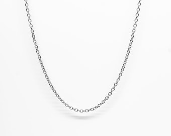 Minimalist Sterling Silver Chain Necklace – Unisex Everyday Jewelry, Simple & Versatile Silver Chain