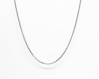 Silver Minimalist Rolo Chain Mens Necklace, Rolo Chain by Merchants of the Sun, Unisex 925 Recycled Sterling Silver Watersafe Chain Necklace