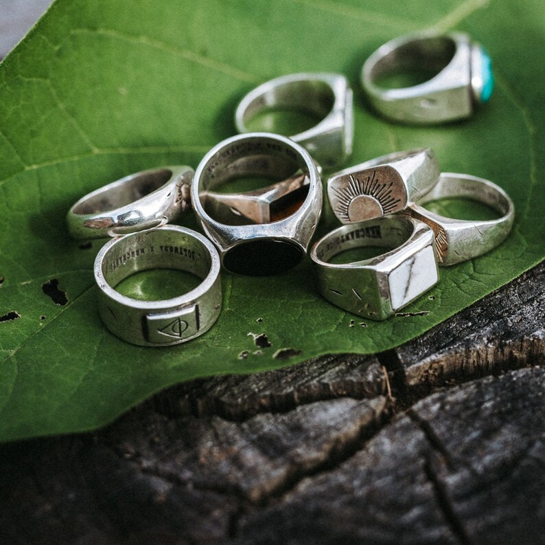 Mens Vintage Rings Silver Mens Rings Handmade Rings Etsy