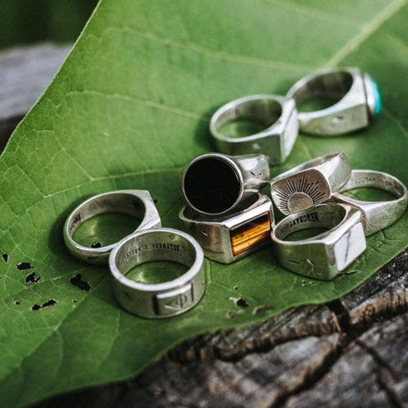 Mens Vintage Rings Silver Mens Rings Handmade Rings Etsy