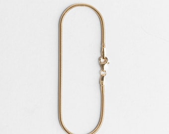 Gold Snake Chain Bracelet, The Dusk Chain by Merchants of the Sun, 18k gold vermeil snake chain link bracelet, Handmade mens chain bracelet