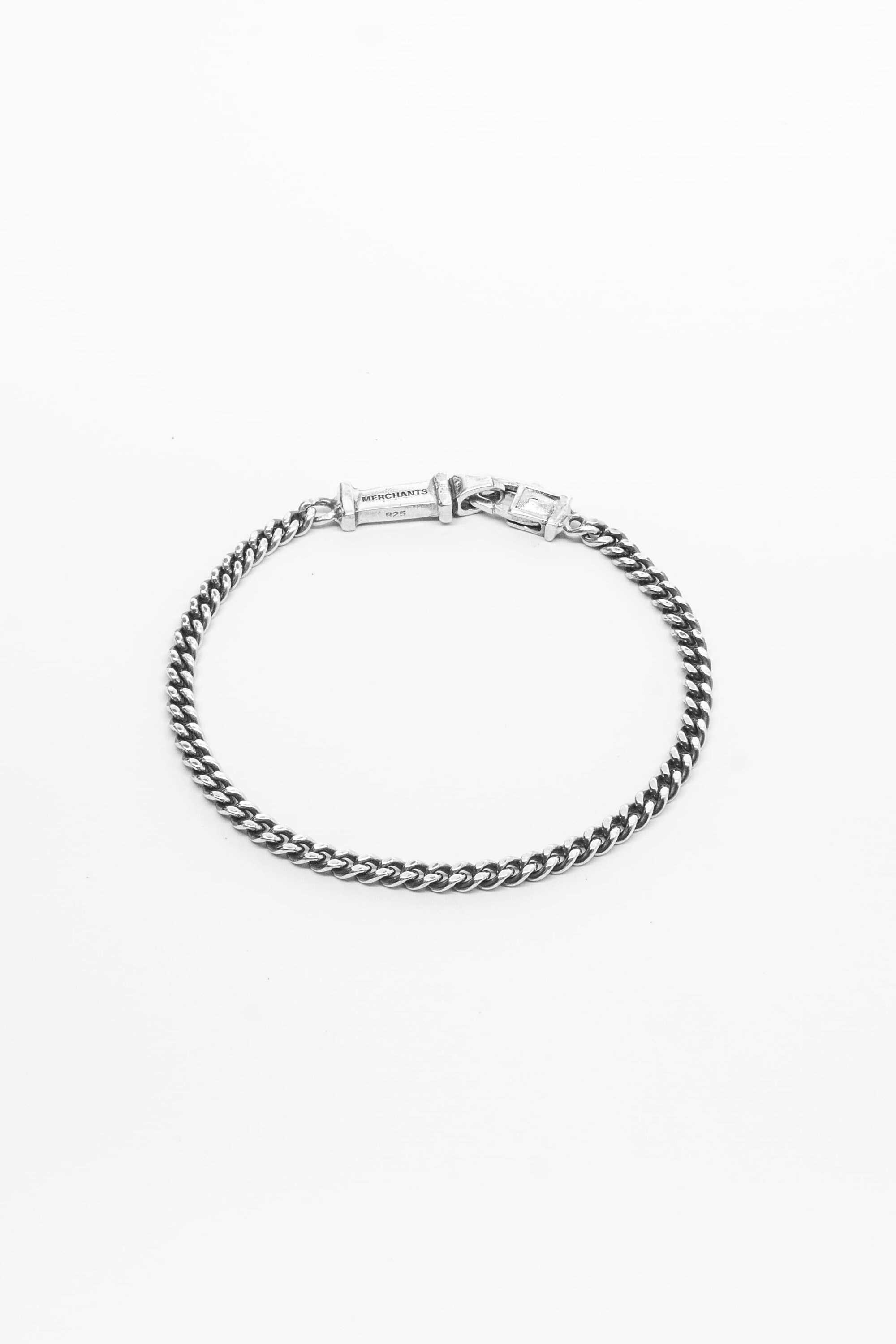 Sterling Silver Thin Cuban Link Bracelet – Unisex Chain Wristwear 