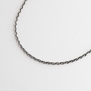 Unique silver chain link necklace, raw chain link jewelry, 925 recycled sterling silver, The Nyx Necklace by Merchants of the Sun, unisex