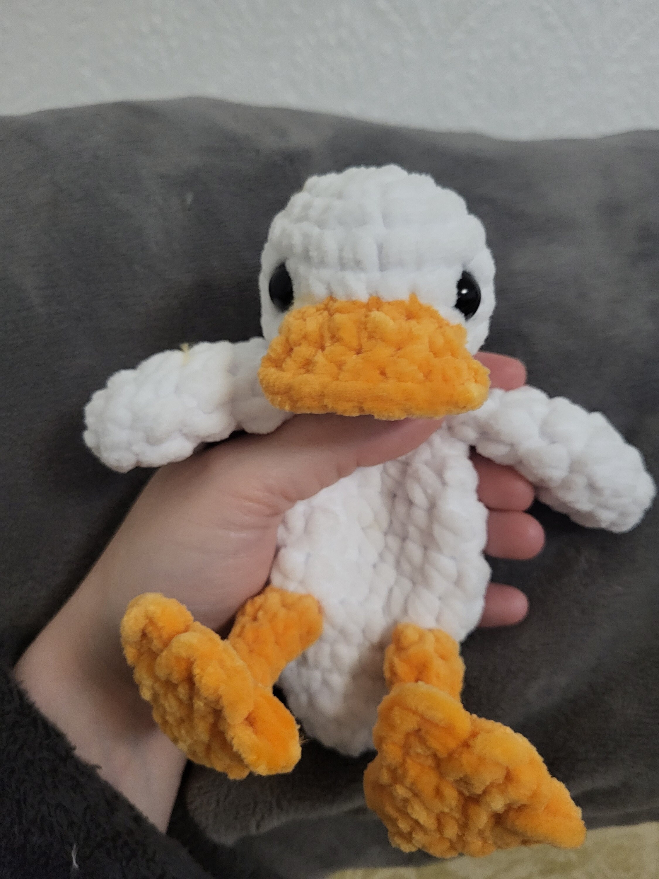 Mini Duck Snuggler crochet pattern amigurumi lovey cuddler