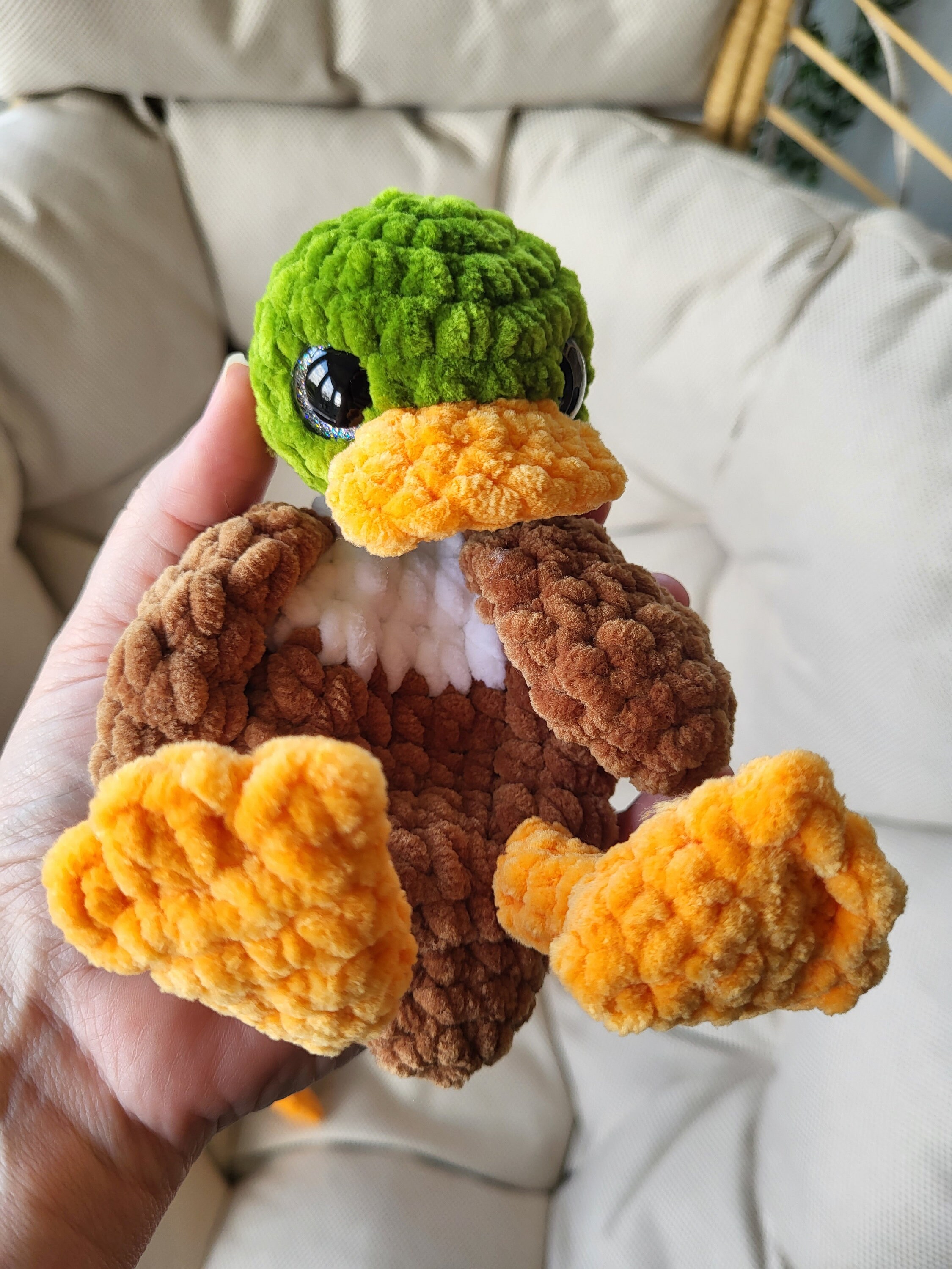 Mini Duck Snuggler crochet pattern amigurumi lovey cuddler - Thumbnail 3