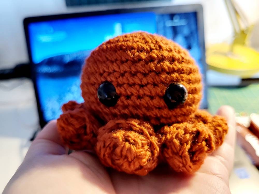 No-Sew-Octo Crochet pattern amigurumi mini octopus pocket octo - Thumbnail 4