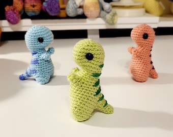 Mini Dino Crochet Pattern PDF amigurumi dinosaur
