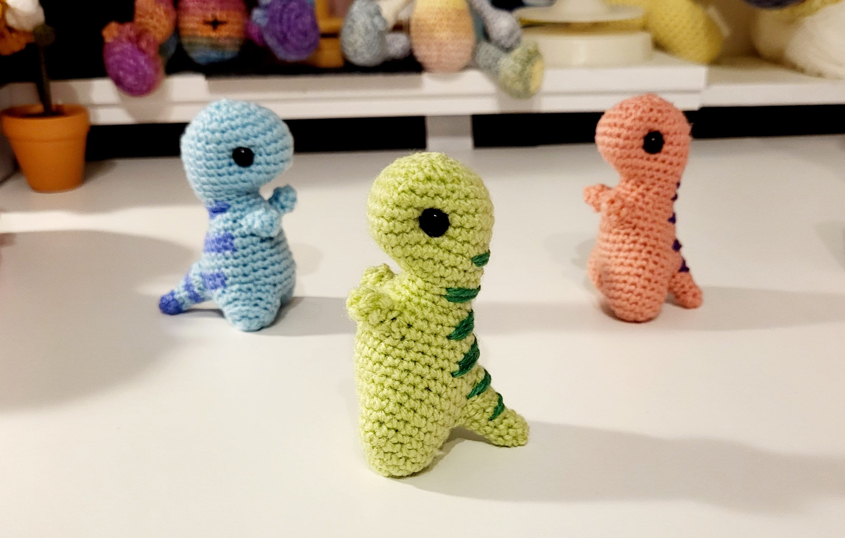 Mini Dino Crochet Pattern PDF amigurumi dinosaur