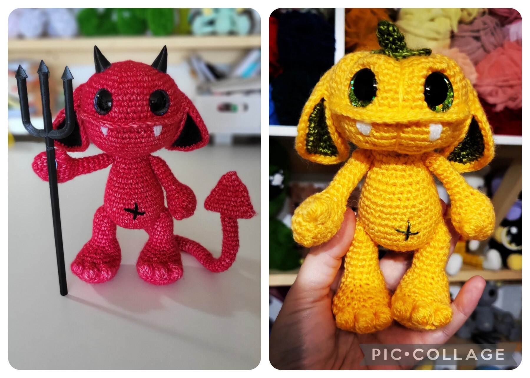 Devil and Pumpkin modification pack for The Goblin Thing Halloween Pack crochet pdf pattern