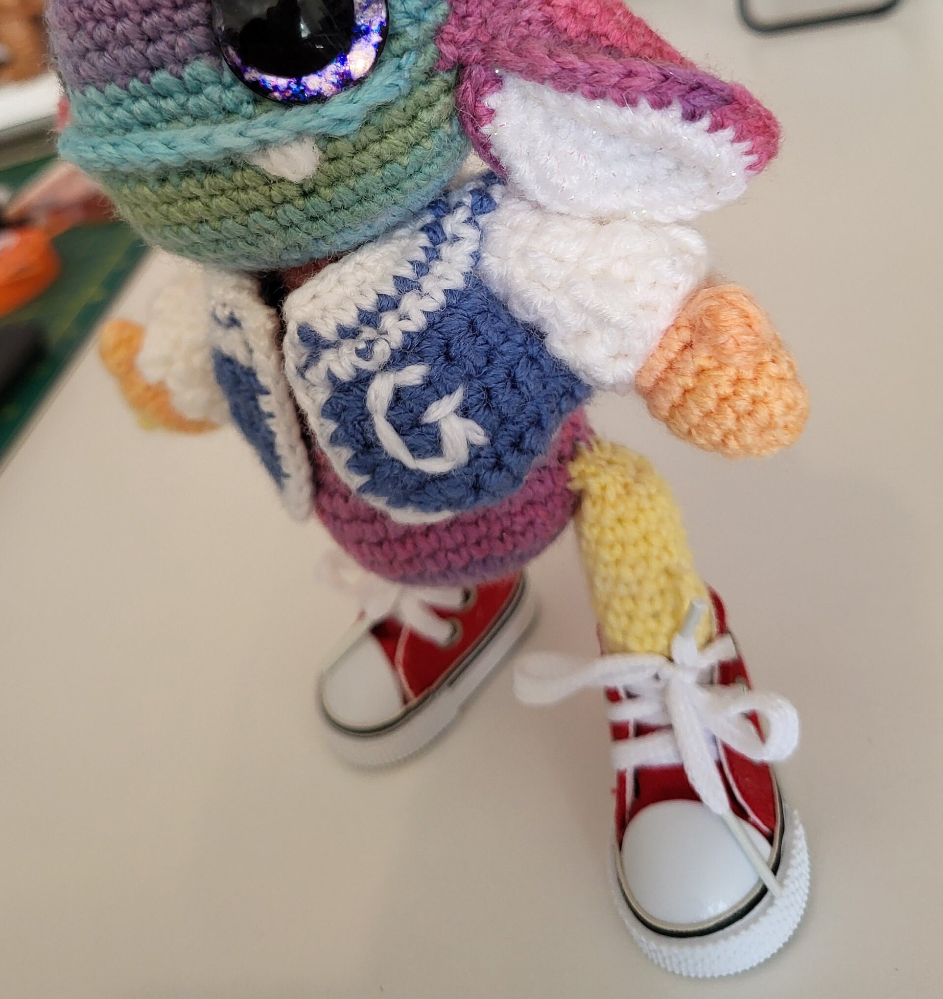 The Goblin Thing Dress and Leg modification for boots or shoes Goblin clothes amigurumi crochet - Thumbnail 3
