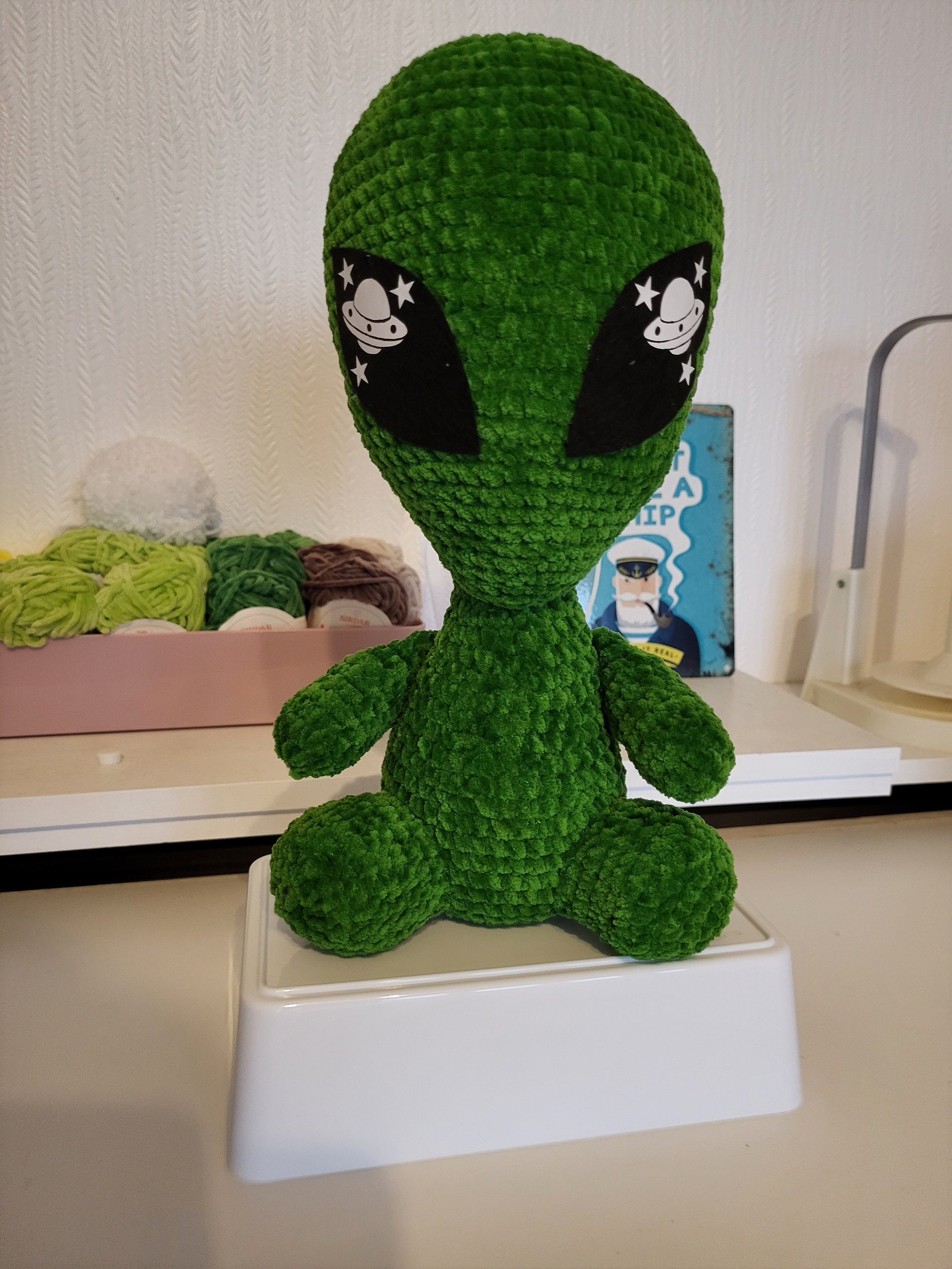 Alien 2 in 1 crochet pattern PDF digital download amigurumi space - Thumbnail 2