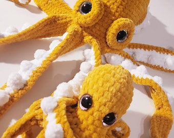 Octo Mama and Baby crochet pattern pdf amigurumi octopus under the sea creatures