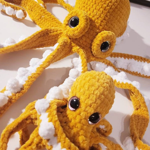 Octo Mama and Baby crochet pattern pdf amigurumi octopus under the sea creatures