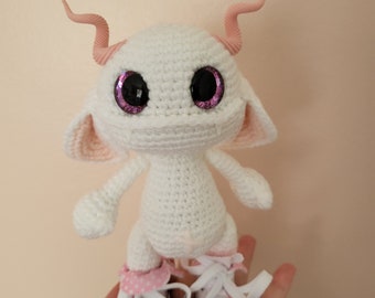 I am Pink - Adopt a Goblin - The Goblin Thing - Handmade crocheted crochet collectable