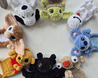 Pocket Pets karaktärspaket 1 - virkmönster amigurumi kawaii söt fickfidget sensorisk