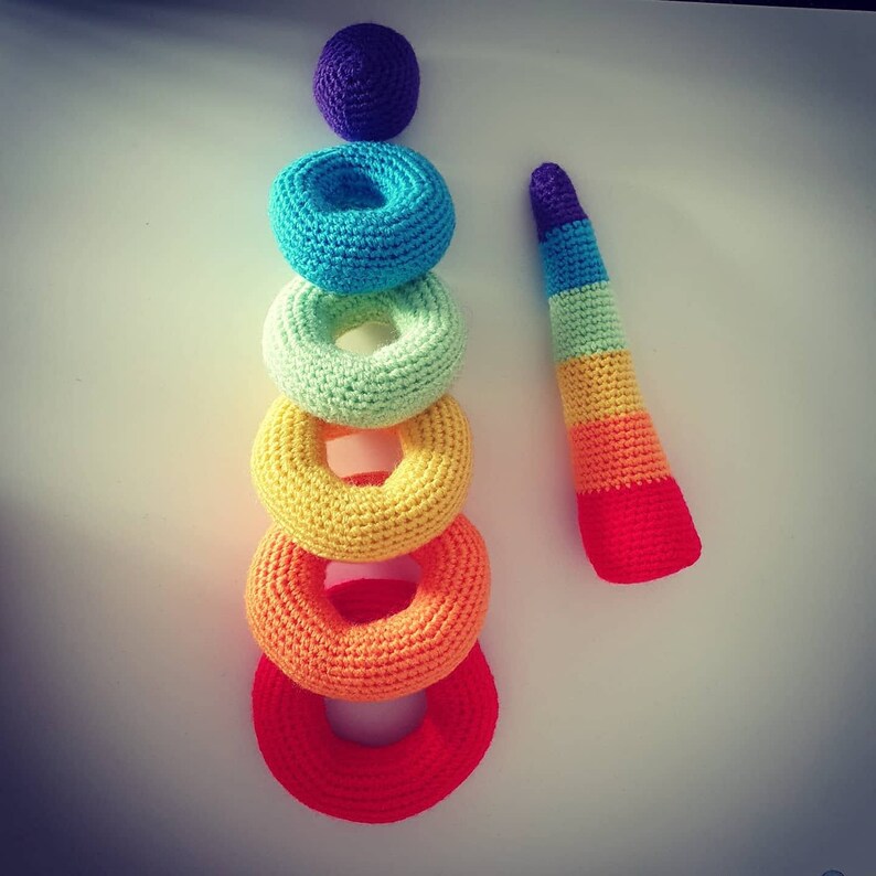 Crochet Stacking Rings Pattern PDF newborn toys Etsy