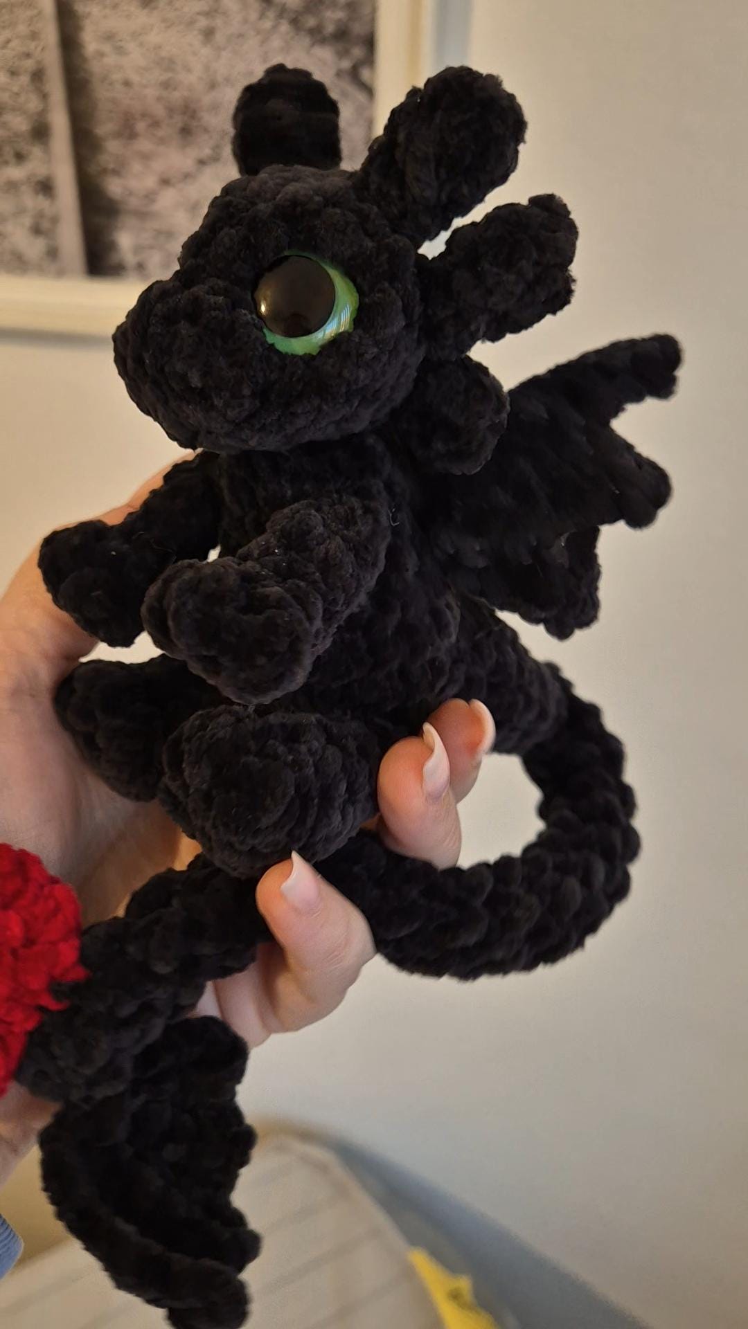 Diddy Dex 2.0 The palm sized plush crochet pattern amigurumi dragon - Thumbnail 5