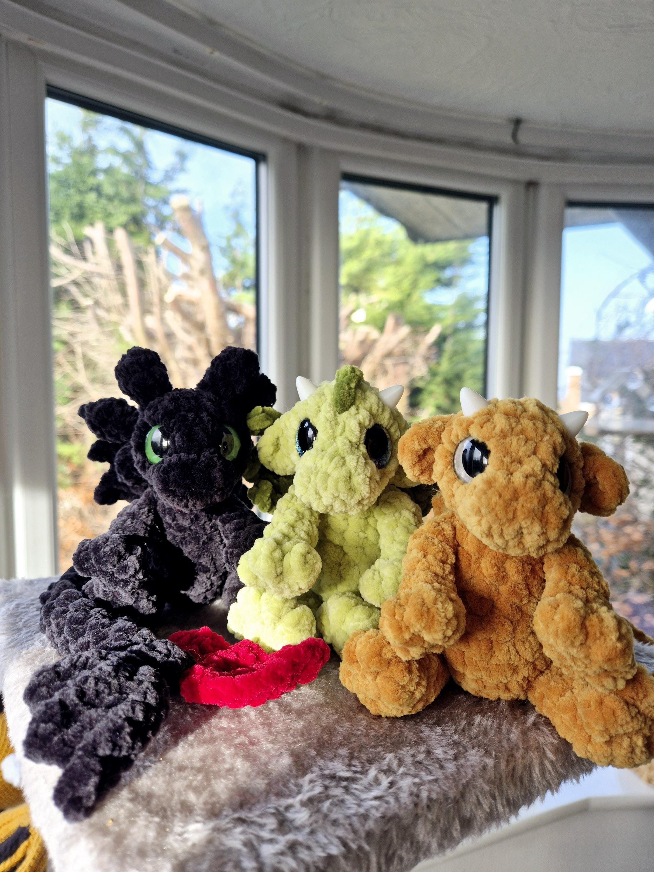 Diddy Dex 2.0 The palm sized plush crochet pattern amigurumi dragon - Thumbnail 4