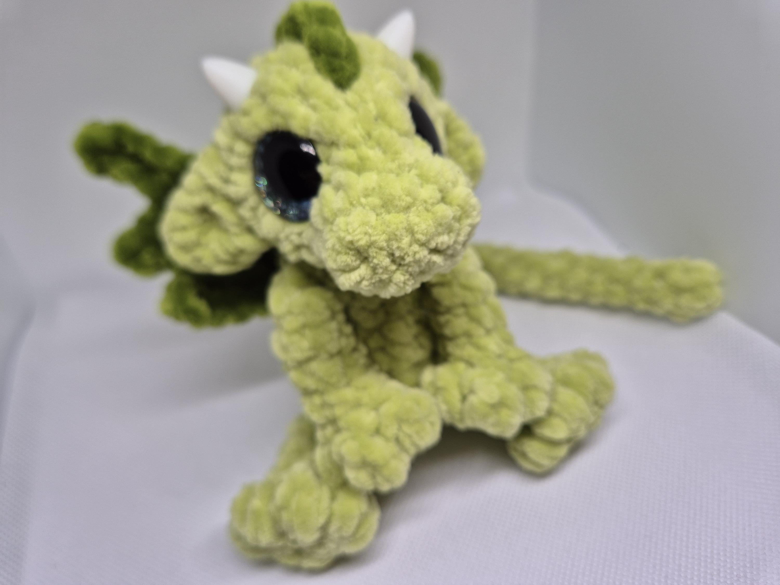 Diddy Dex 2.0 The palm sized plush crochet pattern amigurumi dragon - Thumbnail 2