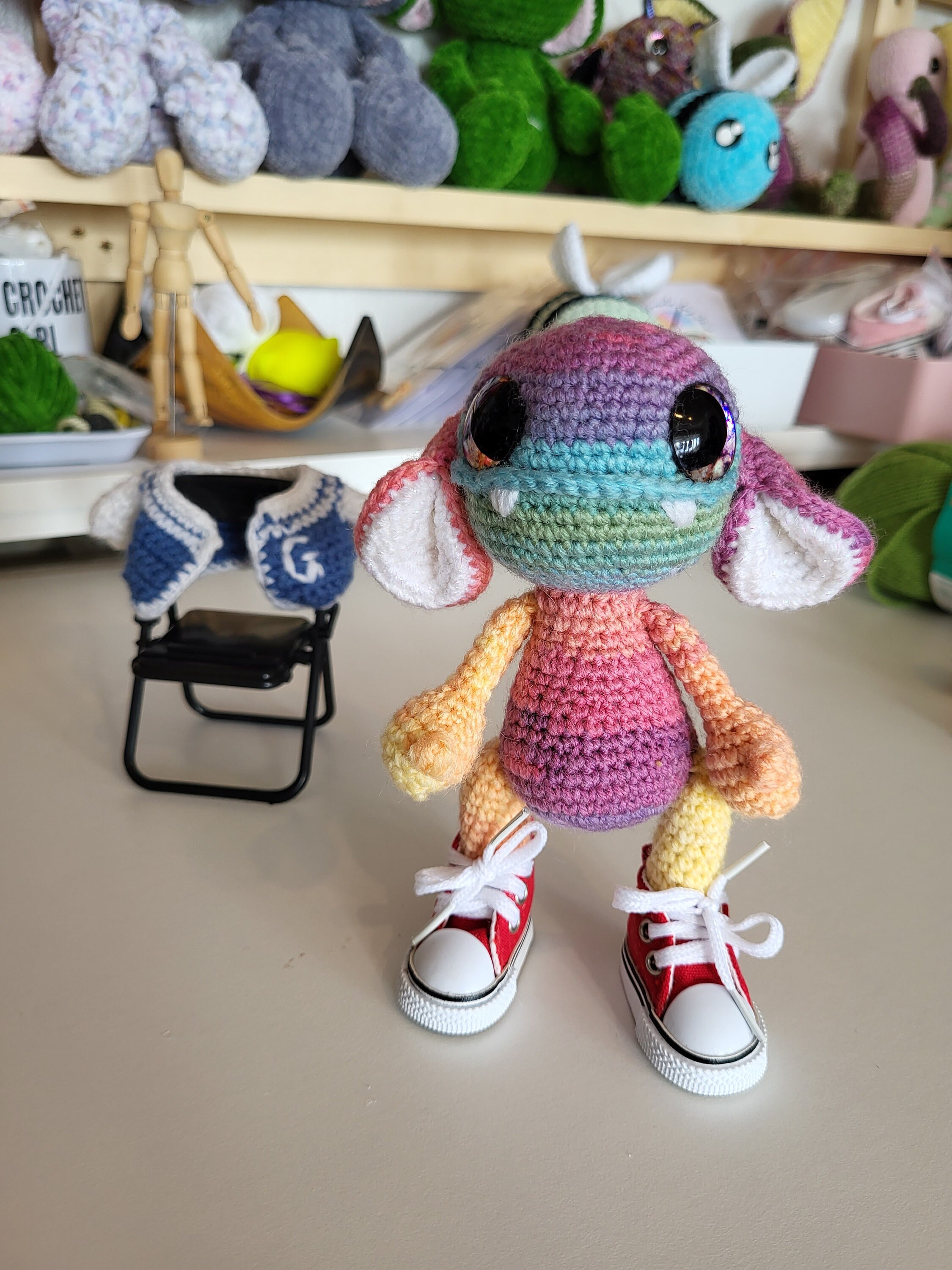 The Goblin Thing Dress and Leg modification for boots or shoes Goblin clothes amigurumi crochet - Thumbnail 2
